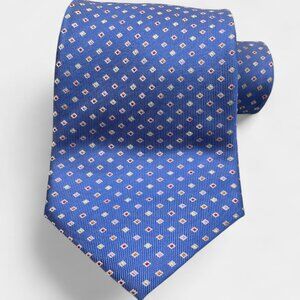 Beau Brummel Silk Tie Blue Diamond Geometric Business Formal Dress